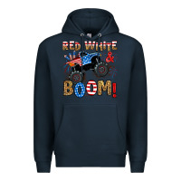 Navy red white boom monster truck Premium Hoodie - RanaPortraitStore