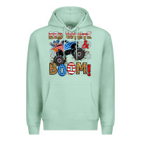 Seafoam red white boom monster truck Premium Hoodie - RanaPortraitStore