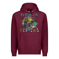 Burgundy i'd rather be fishing Premium Hoodie - RanaPortraitStore