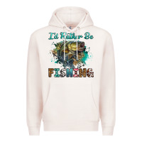 Pale Pink i'd rather be fishing Premium Hoodie - RanaPortraitStore