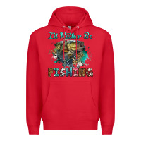 Red i'd rather be fishing Premium Hoodie - RanaPortraitStore
