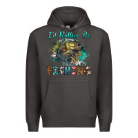 Smoke i'd rather be fishing Premium Hoodie - RanaPortraitStore