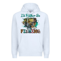 White i'd rather be fishing Premium Hoodie - RanaPortraitStore