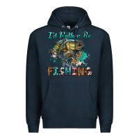 Navy i'd rather be fishing Premium Hoodie - RanaPortraitStore