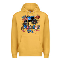 Mustard fourth of july monster truck all american boy Premium Hoodie - RanaPortraitStore