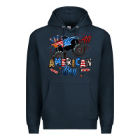 Navy fourth of july monster truck all american boy Premium Hoodie - RanaPortraitStore