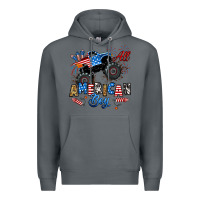 Rock fourth of july monster truck all american boy Premium Hoodie - RanaPortraitStore