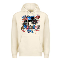 Tofu fourth of july monster truck all american boy Premium Hoodie - RanaPortraitStore