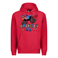 Cardinal fourth of july monster truck all american boy Premium Hoodie - RanaPortraitStore