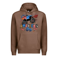 Chestnut fourth of july monster truck all american boy Premium Hoodie - RanaPortraitStore