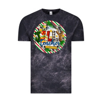 Cloud Black Christmas Jolly Teacher Vintage Tee - Artiststas