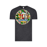Vintage Black Christmas Jolly Teacher Vintage Tee - Artiststas