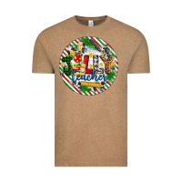 Christmas Jolly Teacher Vintage Tee | Teevron