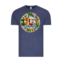 Vintage Denim Christmas Jolly Teacher Vintage Tee - Artiststas