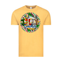 Vintage Mustard Christmas Jolly Teacher Vintage Tee - Artiststas