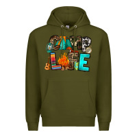 Army Green camp life Premium Hoodie - RanaPortraitStore