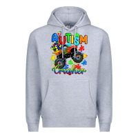 Heather Grey autism crusher Premium Hoodie - RanaPortraitStore