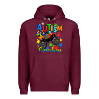 Burgundy autism crusher Premium Hoodie - RanaPortraitStore