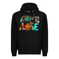 Black camp life Premium Hoodie - RanaPortraitStore