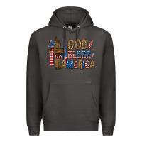 Smoke god  bless america with cross Premium Hoodie - RanaPortraitStore