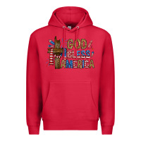Cardinal god  bless america with cross Premium Hoodie - RanaPortraitStore