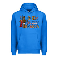 True Royal god  bless america with cross Premium Hoodie - RanaPortraitStore