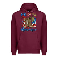 Burgundy memorial day honor remember Premium Hoodie - RanaPortraitStore