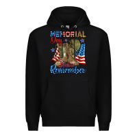 Black memorial day honor remember Premium Hoodie - RanaPortraitStore