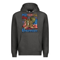 Charcoal Heather memorial day honor remember Premium Hoodie - RanaPortraitStore