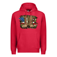 Cardinal american flag with army boots Premium Hoodie - RanaPortraitStore