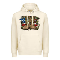 Tofu american flag with army boots Premium Hoodie - RanaPortraitStore