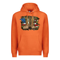 Carrot american flag with army boots Premium Hoodie - RanaPortraitStore