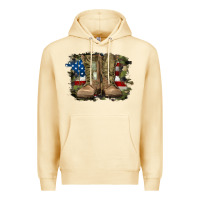Pina Colada american flag with army boots Premium Hoodie - RanaPortraitStore