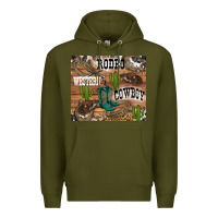 Army Green western rodeo Premium Hoodie - RanaPortraitStore