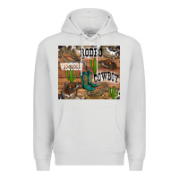 Dove Grey western rodeo Premium Hoodie - RanaPortraitStore