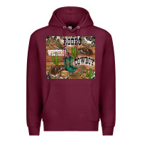 Burgundy western rodeo Premium Hoodie - RanaPortraitStore