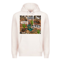 Pale Pink western rodeo Premium Hoodie - RanaPortraitStore