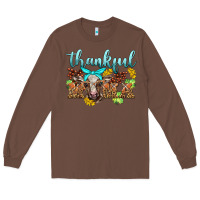 Chestnut thankful mama cow Long Sleeve Tee - BarkalooDesign
