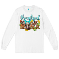 White thankful mama cow Long Sleeve Tee - BarkalooDesign