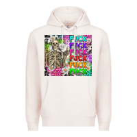 Pale Pink fuck this fuck that Premium Hoodie - RanaPortraitStore