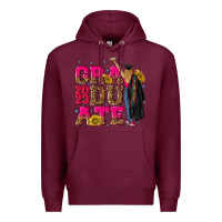 Burgundy graduate 2023 Premium Hoodie - RanaPortraitStore