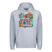 Heather Grey sunrise sunburn sunset repeat Premium Hoodie - RanaPortraitStore