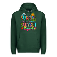 Sports Green sunrise sunburn sunset repeat Premium Hoodie - RanaPortraitStore