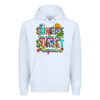 White sunrise sunburn sunset repeat Premium Hoodie - RanaPortraitStore
