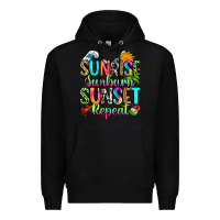 Black sunrise sunburn sunset repeat Premium Hoodie - RanaPortraitStore