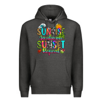 Charcoal Heather sunrise sunburn sunset repeat Premium Hoodie - RanaPortraitStore