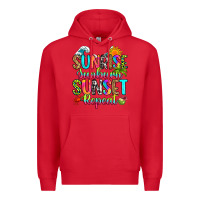 Red sunrise sunburn sunset repeat Premium Hoodie - RanaPortraitStore