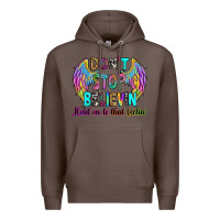 Coffee don't stop believin' hold on to that feelin' Premium Hoodie - RanaPortraitStore