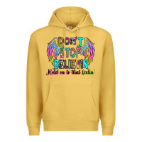 Antique Gold don't stop believin' hold on to that feelin' Premium Hoodie - RanaPortraitStore
