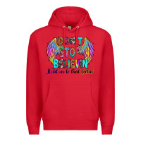 Red don't stop believin' hold on to that feelin' Premium Hoodie - RanaPortraitStore